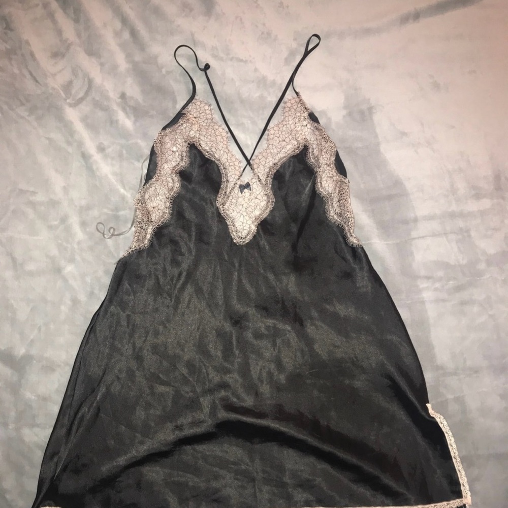 Victoria’s Secret Black Lace Trim Nightgown